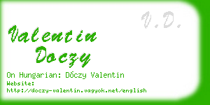 valentin doczy business card